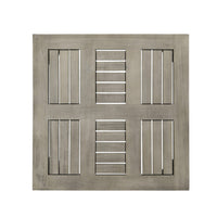 Bops Outdoor Square Side Table, 20 Inch Gray Weather-Resistant Wood - BM326900