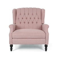 Jade Oversize Wide Chair Manual Recliner, Wingback, Pink Tufted - BM326968