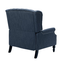Jade Oversize Wide Chair Manual Recliner, Navy Blue Button Tufted - BM326972