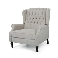 Jade Oversize Wide Chair Manual Recliner, Light Gray Tufted - BM326973