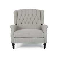 Jade Oversize Wide Chair Manual Recliner, Light Gray Tufted - BM326973