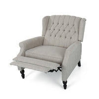 Jade Oversize Wide Chair Manual Recliner, Light Gray Tufted - BM326973