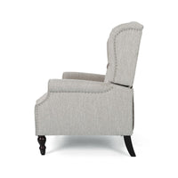 Jade Oversize Wide Chair Manual Recliner, Light Gray Tufted - BM326973