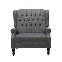 Jade Oversize Wide Chair Manual Recliner, Dark Gray Button Tuft - BM326974