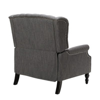 Jade Oversize Wide Chair Manual Recliner, Dark Gray Button Tuft - BM326974