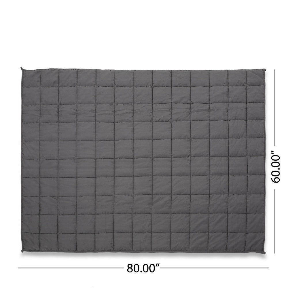 Blankie 20lbs Weighted Blanket, 60 x 80 Cotton Multilayer, Dark Gray - BM326991