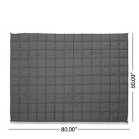 Blankie 20lbs Weighted Blanket, 60 x 80 Cotton Multilayer, Dark Gray - BM326991