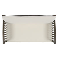 Gerry Outdoor Loveseat, Slat Panel Design, 53 Inch, Ivory Cushions - BM327015