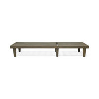 Pina Outdoor Chaise Lounger, 79 Inch, Dark Gray Slatted Acacia Wood - BM327016