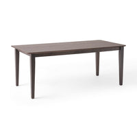 Dining Table, 76 Inch Rectangular, Curved Corners, Brown Rubberwood - BM327039