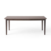 Dining Table, 76 Inch Rectangular, Curved Corners, Brown Rubberwood - BM327039