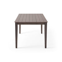 Dining Table, 76 Inch Rectangular, Curved Corners, Brown Rubberwood - BM327039