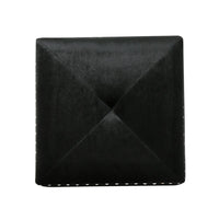 Neli Ottoman, Black Velvet, Single Tuft on Top, Nailhead Trim, 17 Inch - BM327084
