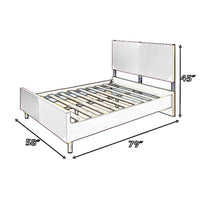 Tyra Full Size Bed, Sleek Panel Headboard, Gloss Pink Chevron Pattern - BM327225