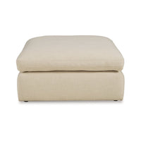 Elize Oversized Accent Ottoman, Beige Polyester, Soft Cushion, 42 Inch -BM327308