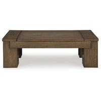 Wain Lift Top Cocktail Coffee Table, 54 Inch Rustic Brown Solid Wood -BM327374