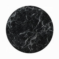 Olivia Dining Table, Pedestal Base, 48 Inch Round Black Faux Stone Top - BM327576