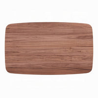 Kinni Dining Table, Walnut Brown Wood, Bent Legs, Rectangular 59 Inch - BM327582