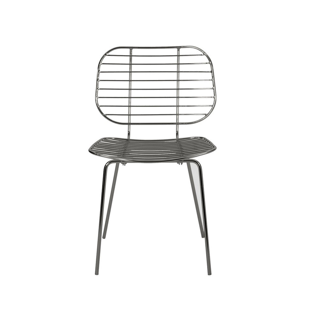 Dream Dining Chair, Iron Woven Industrial Design, Retro Gray Finish -BM327697