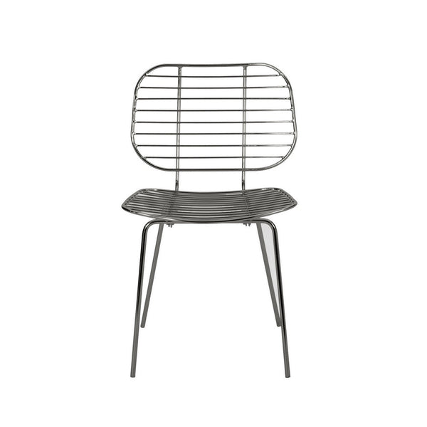Dream Dining Chair, Iron Woven Industrial Design, Retro Gray Finish -BM327697