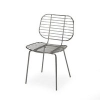 Dream Dining Chair, Iron Woven Industrial Design, Retro Gray Finish