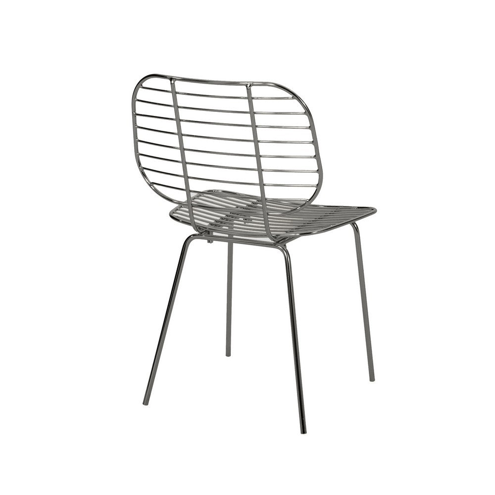 Dream Dining Chair, Iron Woven Industrial Design, Retro Gray Finish -BM327697