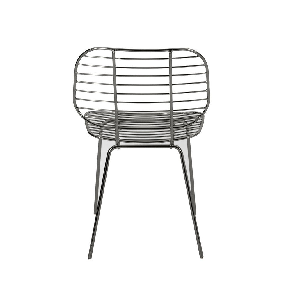 Dream Dining Chair, Iron Woven Industrial Design, Retro Gray Finish -BM327697