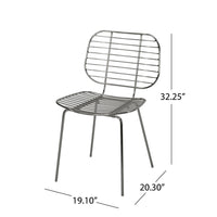Dream Dining Chair, Iron Woven Industrial Design, Retro Gray Finish -BM327697