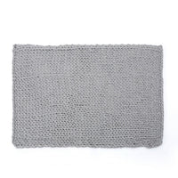 Moon Throw Blanket, 60 Inch, Knitted Design, Acrylic, Silvery Gray -BM327699