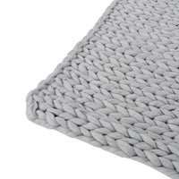 Moon Throw Blanket, 60 Inch, Knitted Design, Acrylic, Silvery Gray -BM327699