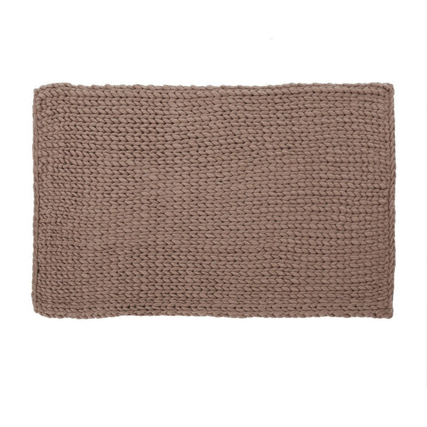 Moon Throw Blanket, 60 Inch, Knitted Design, Acrylic, Coffee Brown  -BM327700