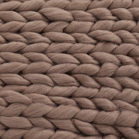 Moon Throw Blanket, 60 Inch, Knitted Design, Acrylic, Coffee Brown  -BM327700