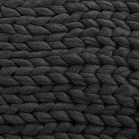 Moon Throw Blanket, 60 Inch, Knitted Design, Acrylic, Dark Gray Finish -BM327701