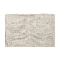 Moon Throw Blanket, 60 Inch Knitted Braid Design, Ivory White Acrylic -BM327711