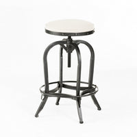 Adjustable Counter Bar Stool, 27-34 Inch, Retro Natural Brown Wood