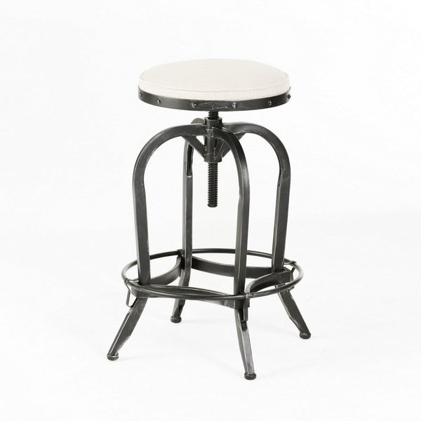 Adjustable Counter Bar Stool, 27-34 Inch, Retro Natural Brown Wood