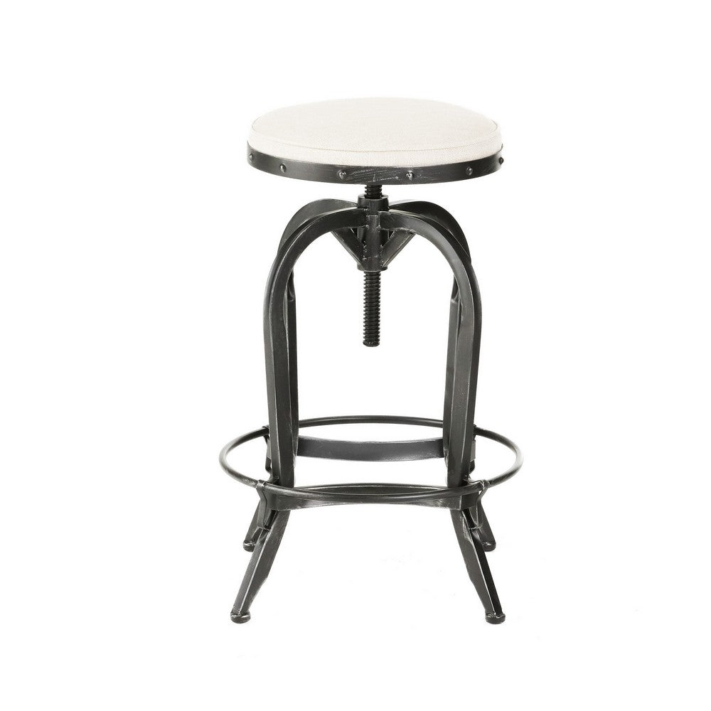 Adjustable Counter Bar Stool, 27-34 Inch, Retro Natural Brown Wood -BM327720