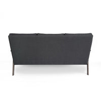 Sofa, 66 Inch, Button Tufted Design Dark Gray Fabric, Birch Wood -BM327727