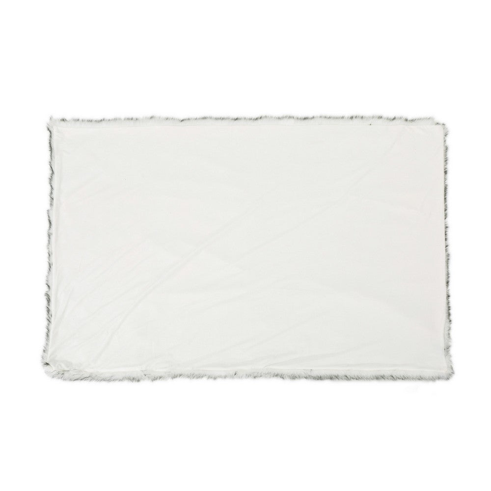 Throw Blanket, 50 x 60 Soft Faux Fur Design, Heather Gray Finish -BM327729