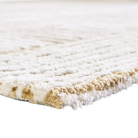 Aden 5 x 7 Medium Area Rug, Handwoven Basket Weave, Beige Polyester -BM327743