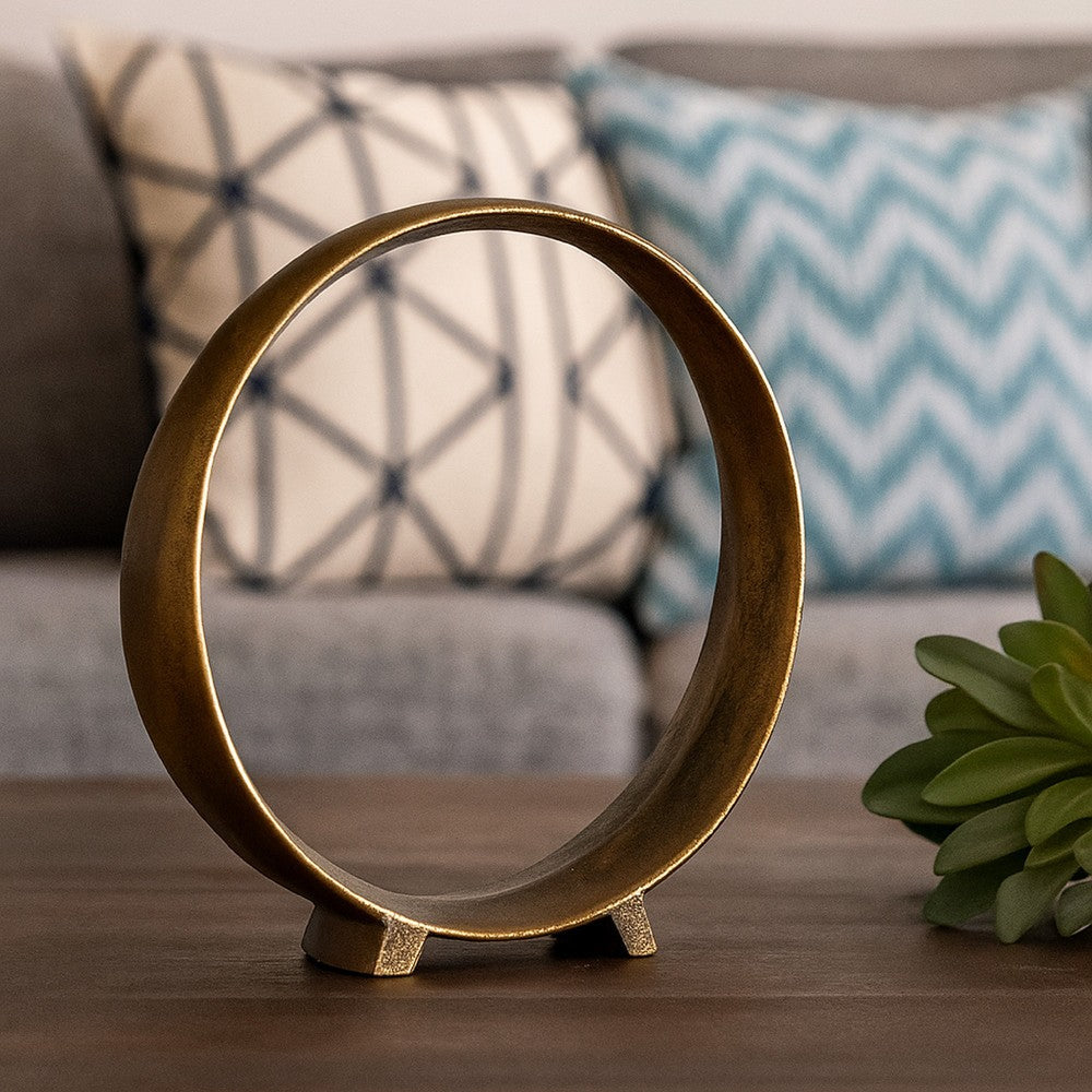 Dalie Sculpture, Round Metal Accent Tabletop Size, 12 Inch, Bronze -BM327756