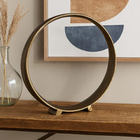Dalie Sculpture, Round Metal Accent Tabletop Size, 14 Inch, Bronze -BM327757