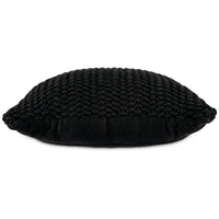 Rene Square Accent Throw Pillow, 20 Inch, Black Handwoven Design -BM327860
