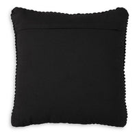Rene Square Accent Throw Pillow, 20 Inch, Black Handwoven Design -BM327860