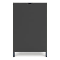 Cian Tall Dresser Chest, 5 Drawers, Knobs, Navy Blue Wood, 50 Inch -BM327905