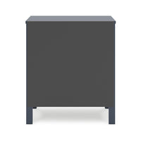 Cian Nightstand, 2 Drawers, Navy Blue Wood, Knob Handles, 24 Inch -BM327906