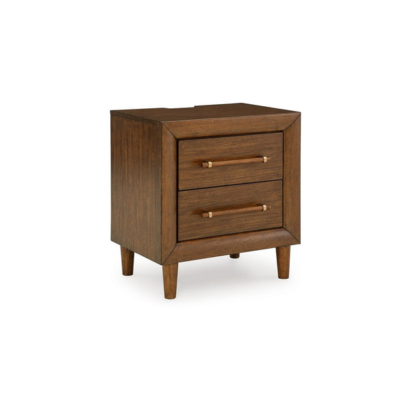 Jeyn Nightstand, 2 Drawers, Traditional Dark Brown Solid Hardwood -BM327968