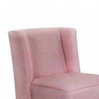 Carie Kids Chair with Wingback and Welt Trim, Solid Wood, Pink Fabric -BM328004
