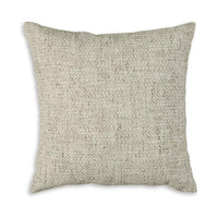 Square Accent Throw Pillow, 20 Inch, Woven Gray Polyester, Polyfill