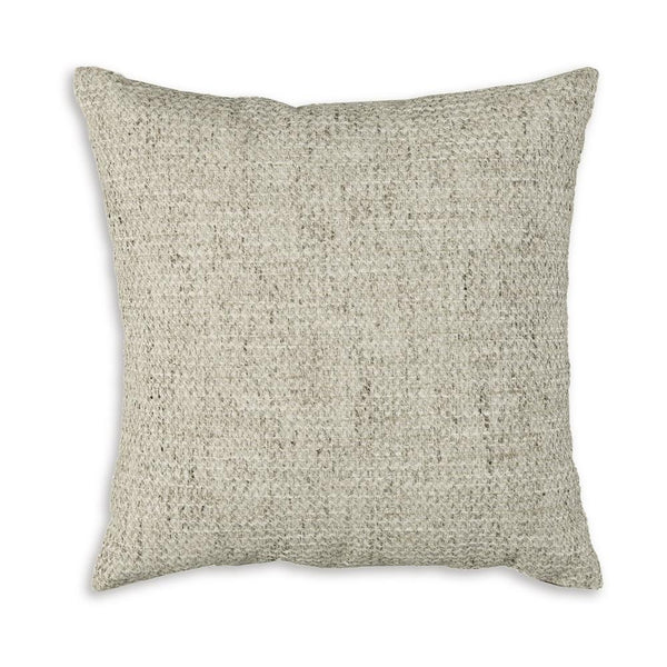 Square Accent Throw Pillow, 20 Inch, Woven Gray Polyester, Polyfill